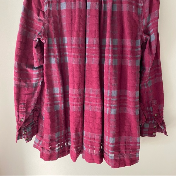 Free People Baby-Blues Paid Tunic Red Sz XS - Picture 12 of 13